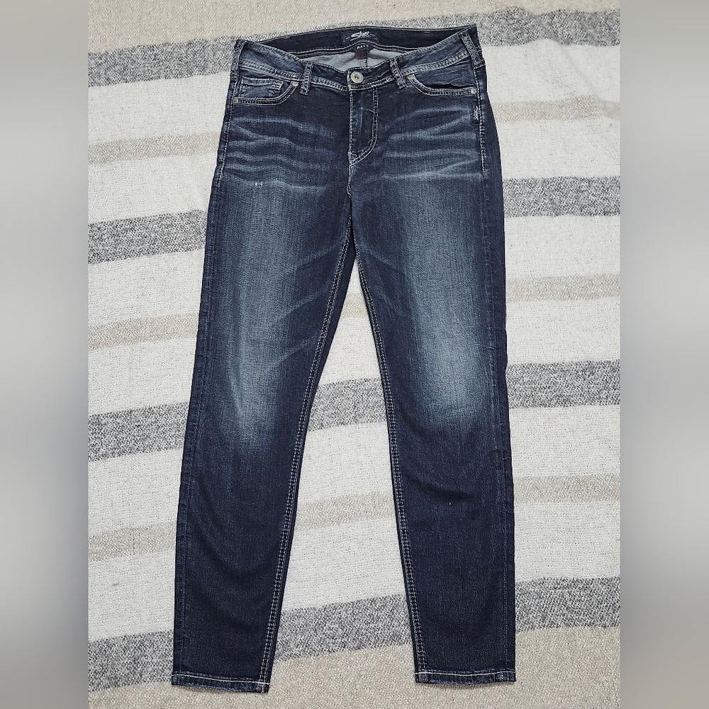 Silver Suki Mid Jeans Women's Dark Indigo Skinny Jeans